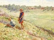 Berry Picking Children a Summer Day Alf Wallander